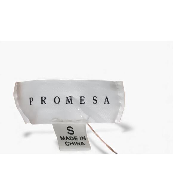 New Promesa One Shoulder Turtleneck Sweater S Beige Cutout Knit Oversized - Picture 10 of 14